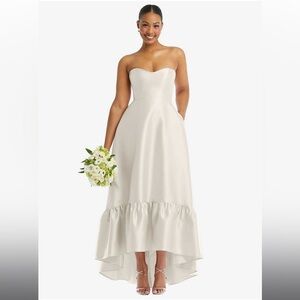 Dessy Group D838 Satin Twill Ivory Dress